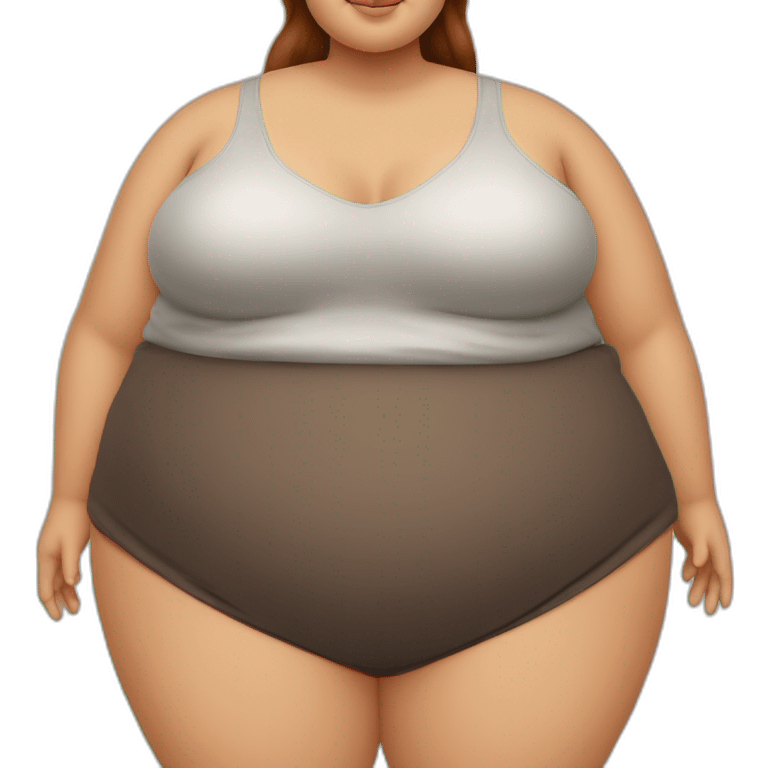 obese-woman-big-belly-grosse-fesse-cuisse-énormecheveux-marron emoji