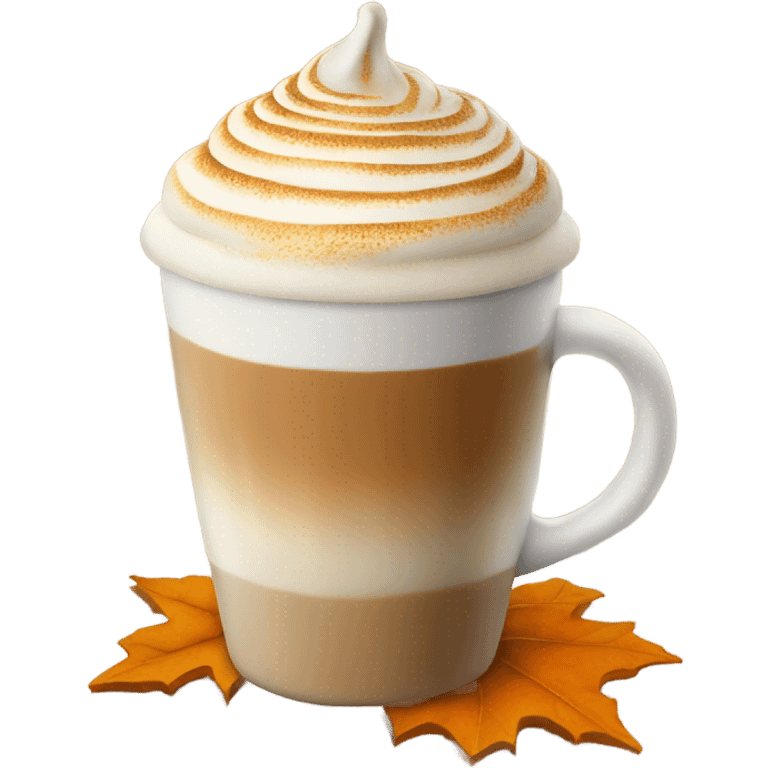 Realistic pumpkin latte emoji