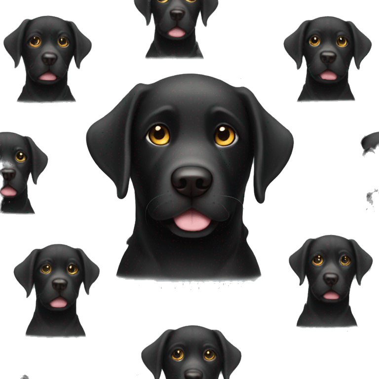 black labrador giving thumbs down emoji