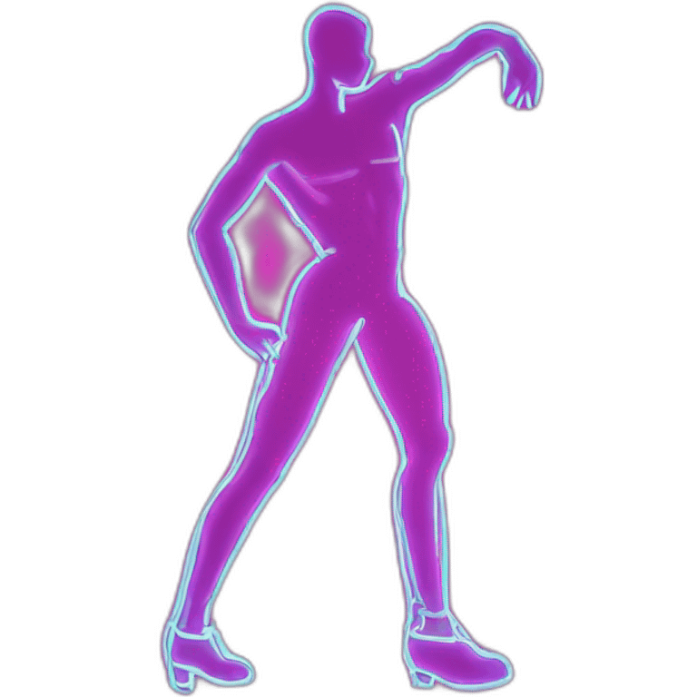  male dancer neon sign booty emoji