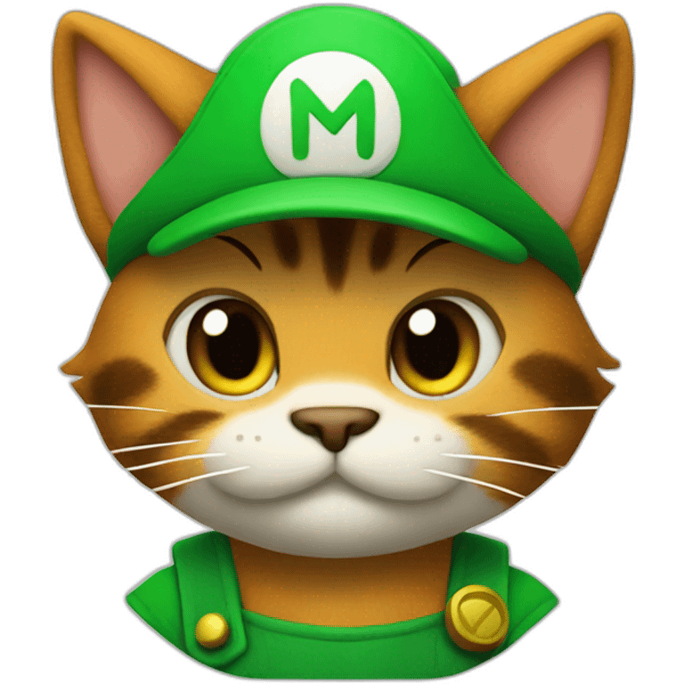 Mario Bros as a cat emoji