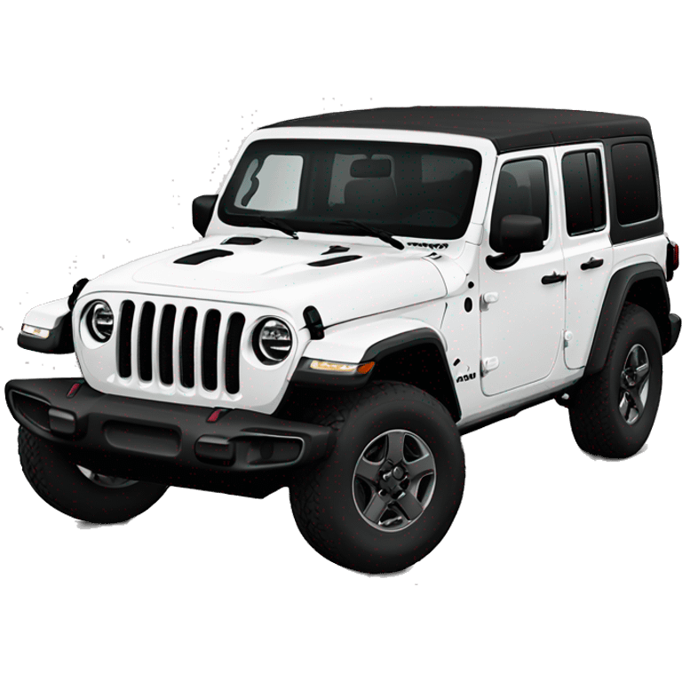 2021 white jeep wrangler 4 door emoji