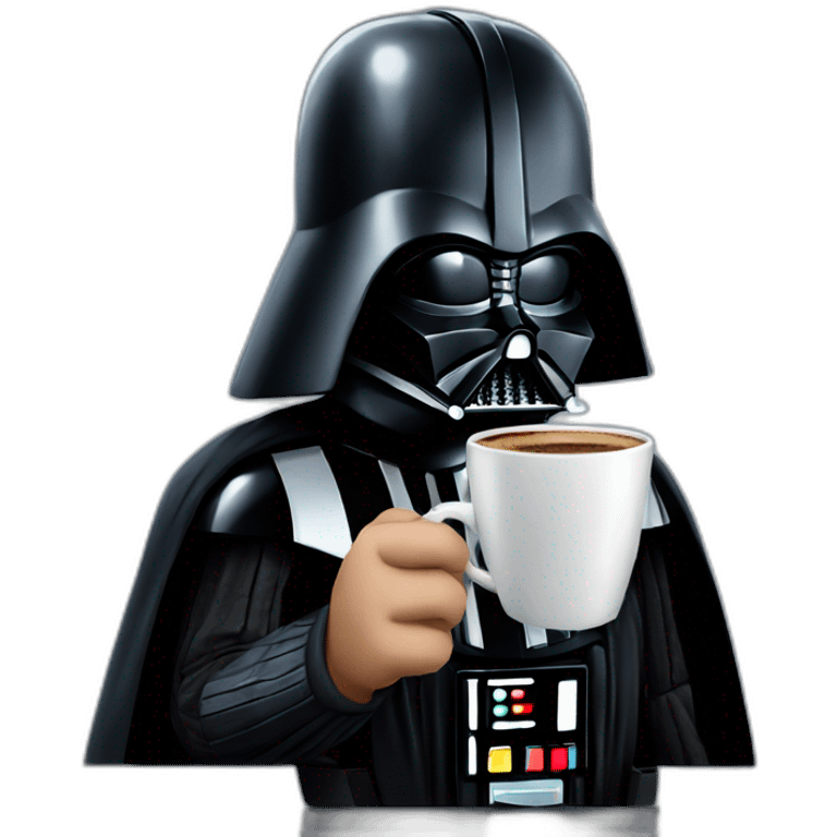 darth vader drinking coffee emoji