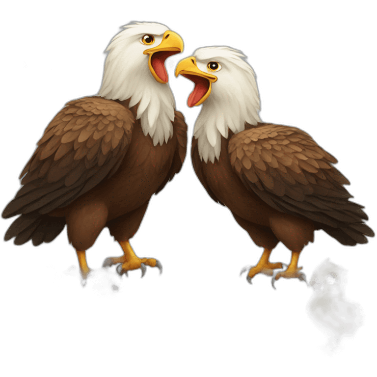 eagle and chicken chicks emoji