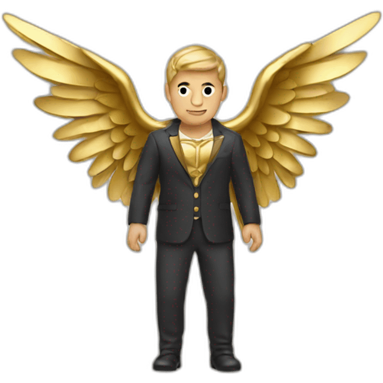 Man with golden wing emoji