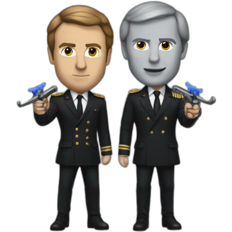 Macron et sabre laser emoji