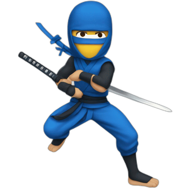 ninja,barefoot,blue-sleeveless-outfit,blue-ninja-mask,running,slashing-sword emoji