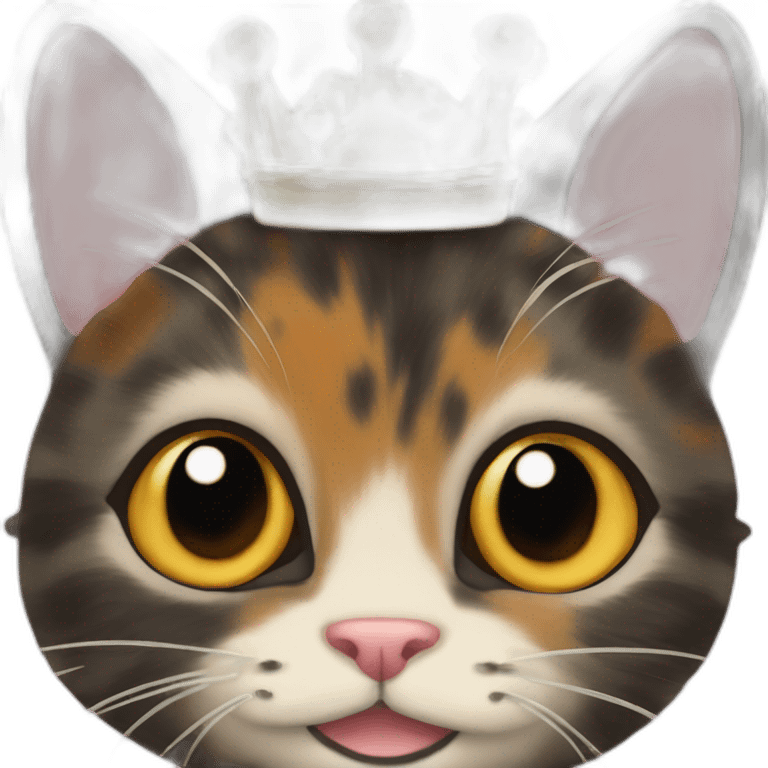 Cat tortoiseshell crown emoji