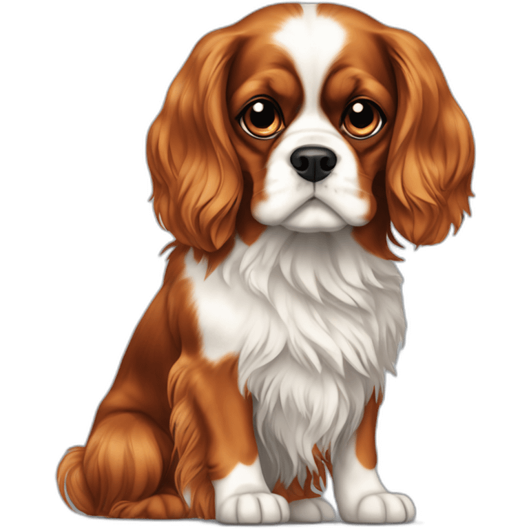 dog Cavalier King Charles Spaniel full height emoji