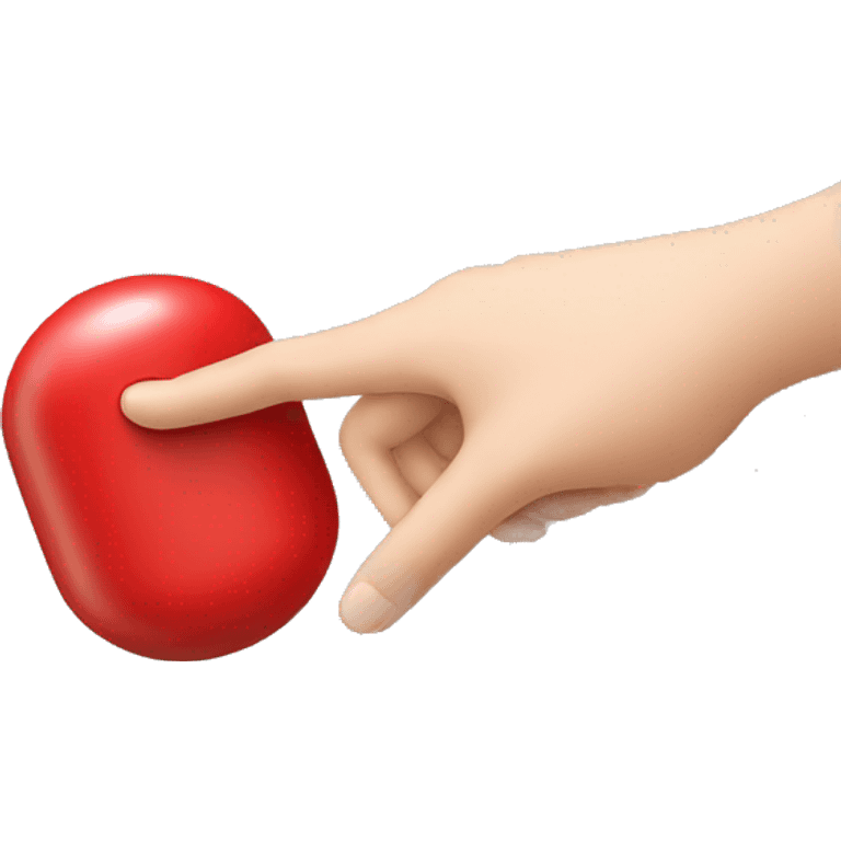 hand grabbing a red capsule emoji