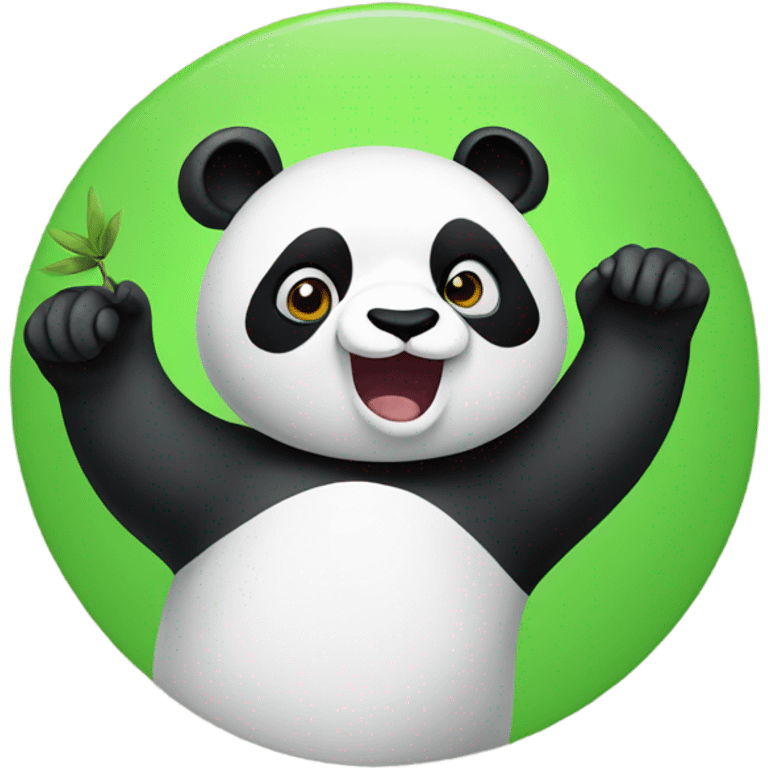 Panda holding a circle  emoji