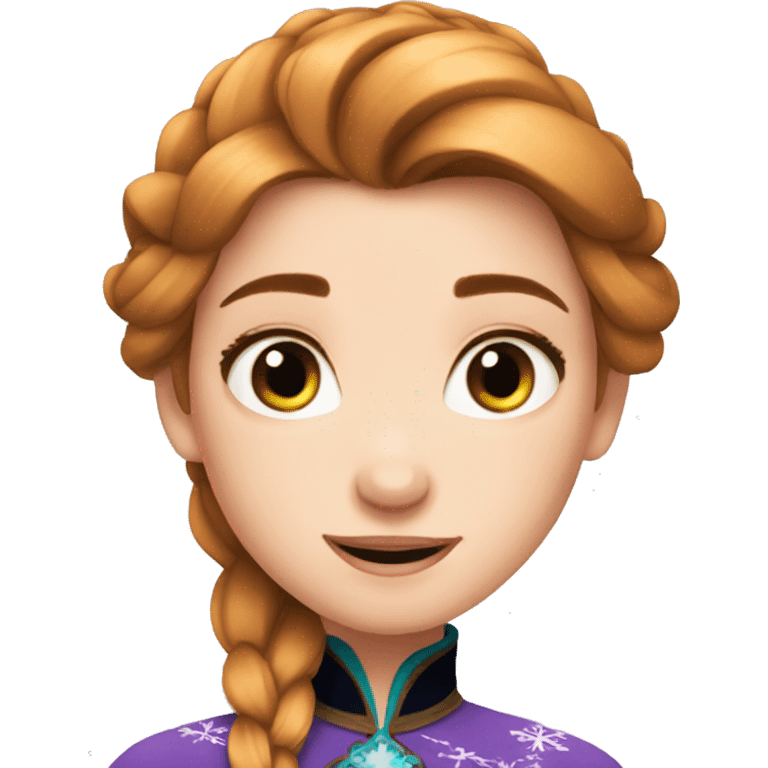 Anna from Frozen, head only emoji