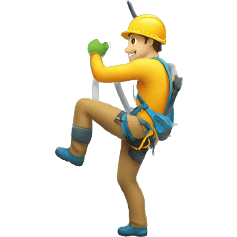 climber cleaning windows emoji