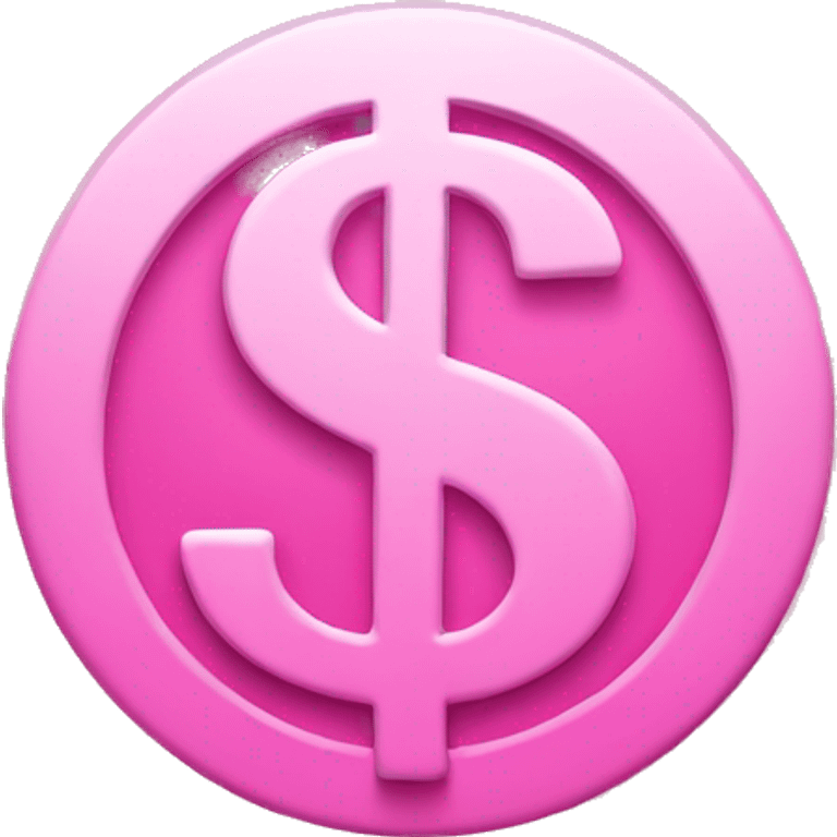 Pink dollar sign emoji