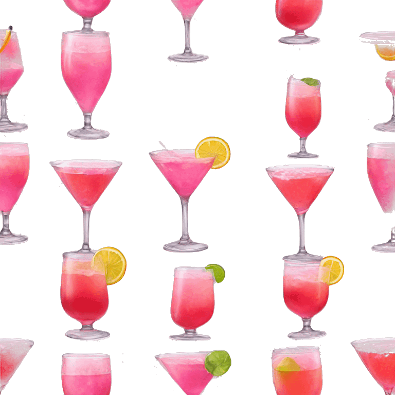 cute cocktails pink emoji