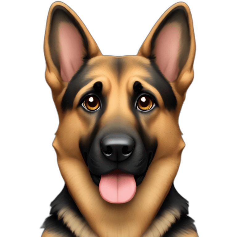 german sheperd dark emoji