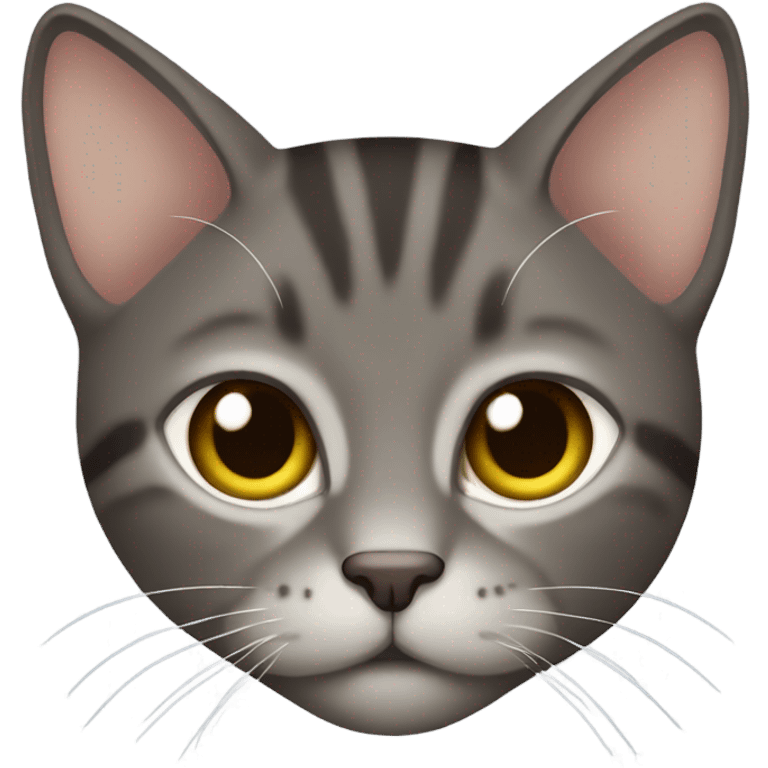 Dark brown/grey tabby cat emoji