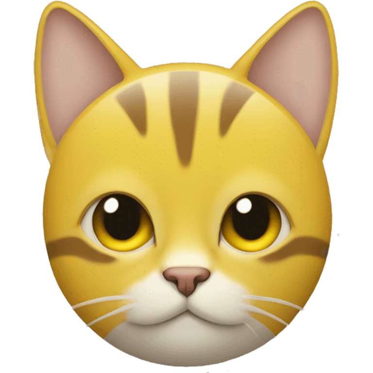 yellow circle doing cat face emoji