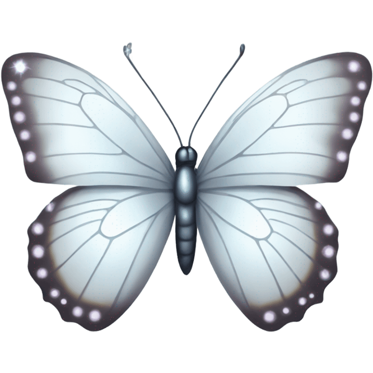 sparkling white butterfly emoji