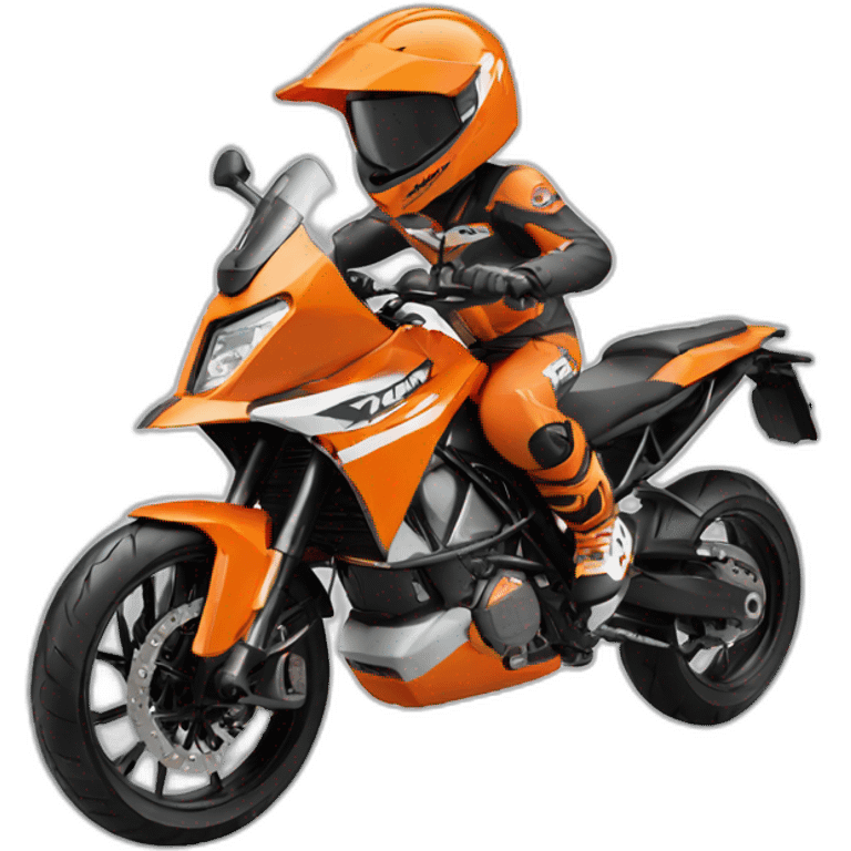 Ktm bike with rider emoji