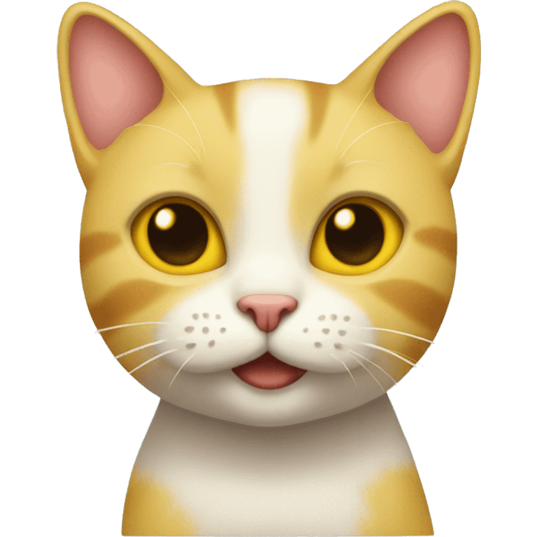 cat with hearts and yellow word B emoji