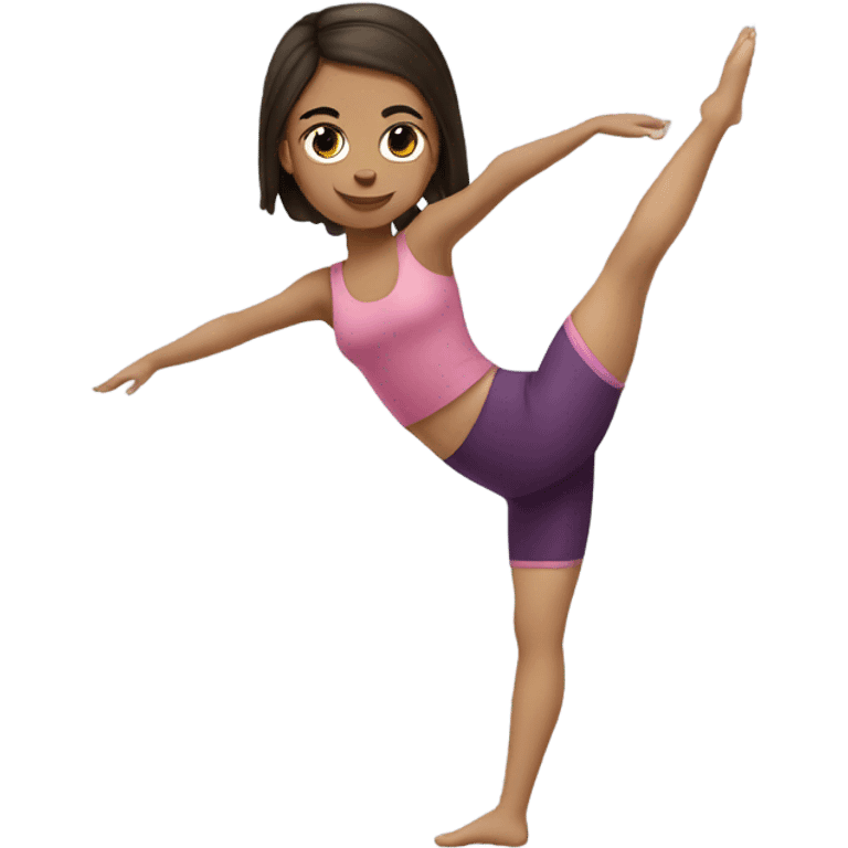 Cute Pilates girl brunette  emoji