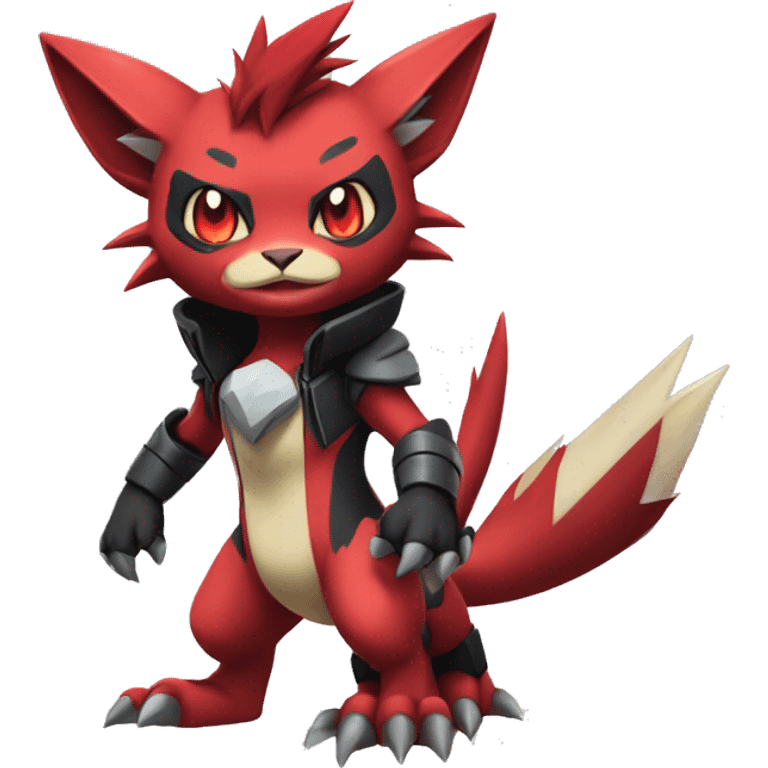  Kawaii Edgy Cool Beautiful Guilmon-Torracat-Zoroark full body emoji