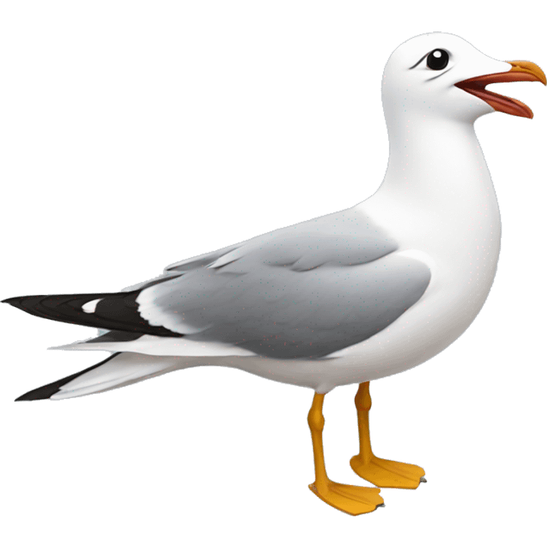 Laughing seagull emoji