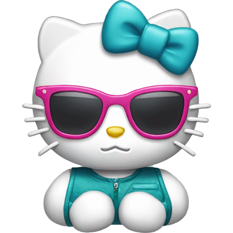 Hello kitty wearing sunglasses emoji