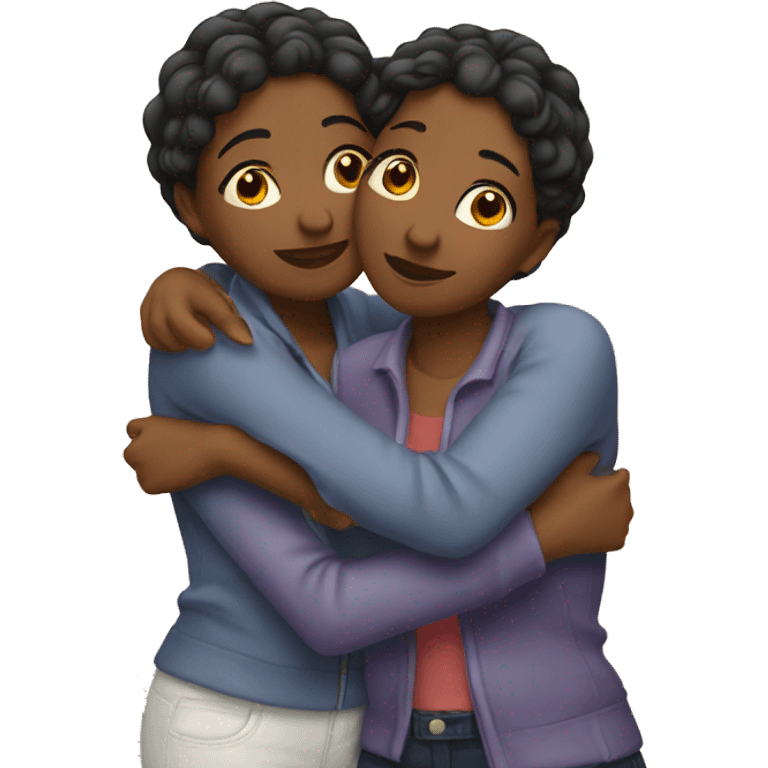 lesbian couple hugging emoji  emoji