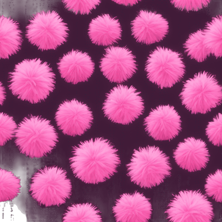 Realistic pink cheer leading pom poms isolated. emoji