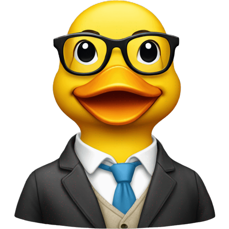 nerdy rubber duck emoji