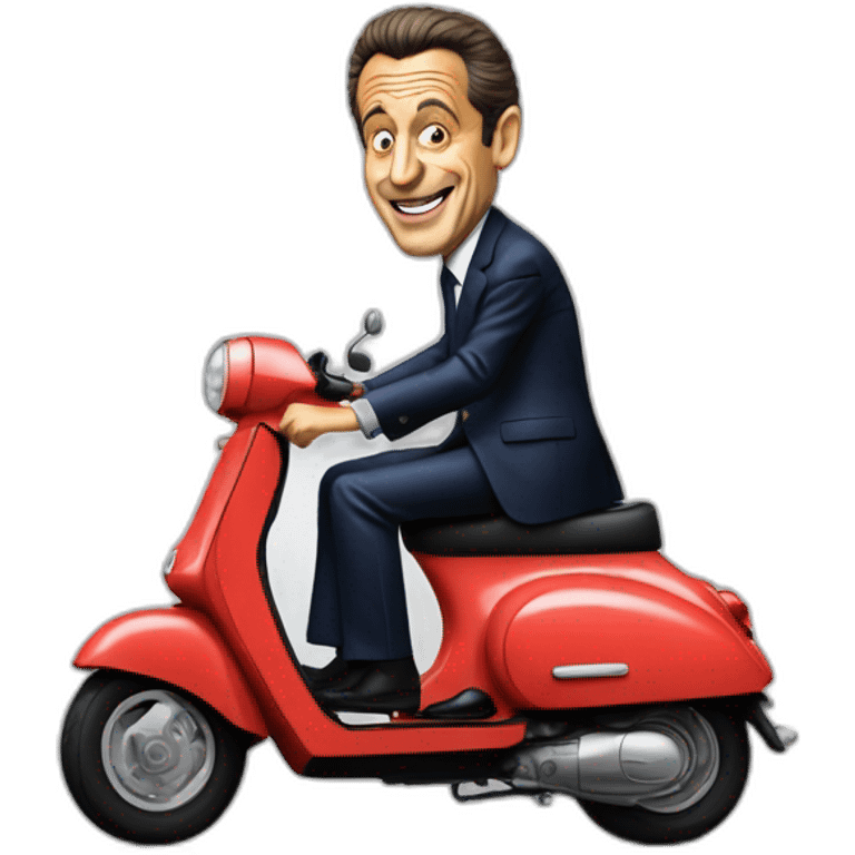 sarkozy sur un scooter emoji