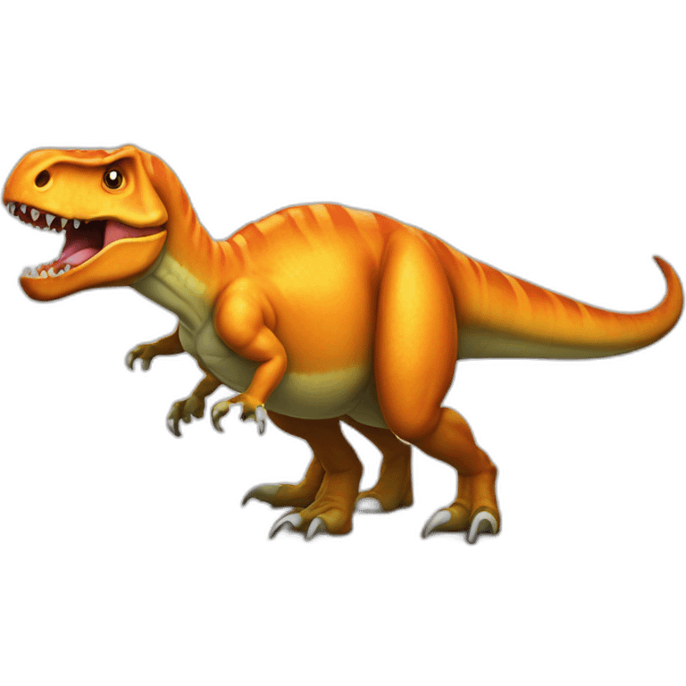 pumpkin-headed tyrannosaurus rex emoji