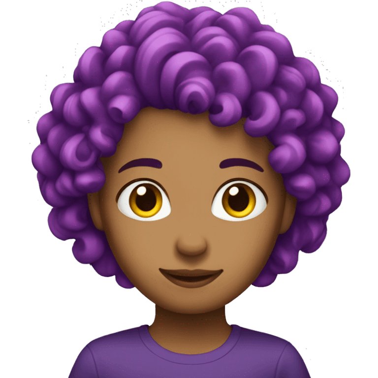 Curly purple hair emoji