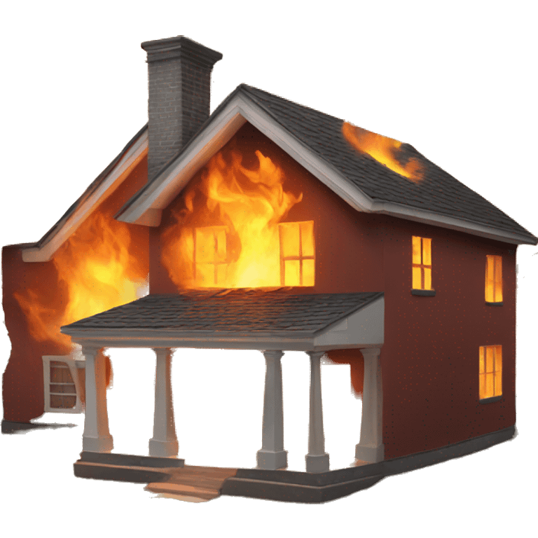 Fire and house emoji