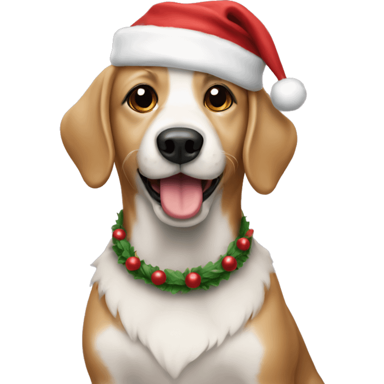 Christmas dog emoji