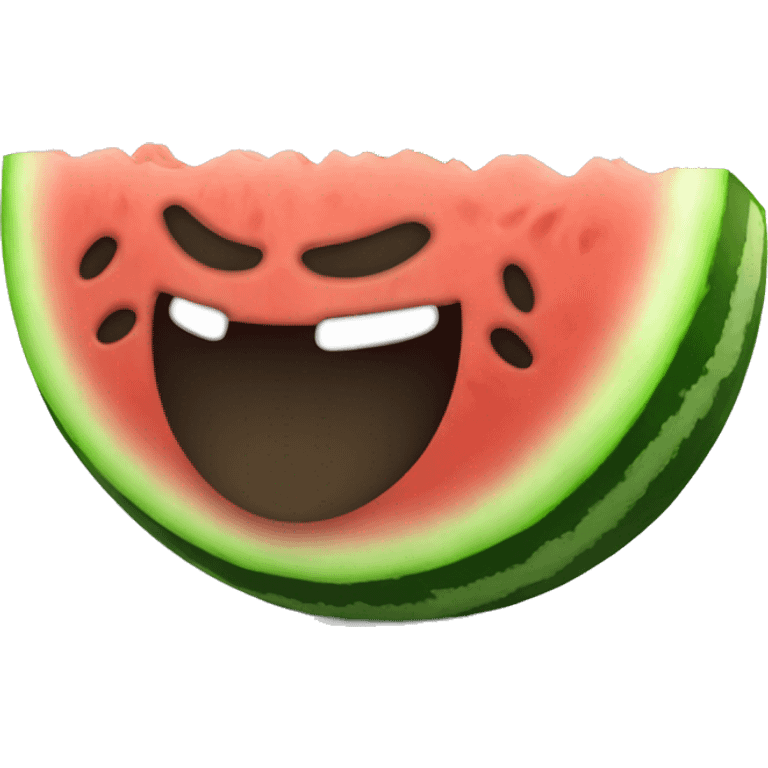 Steamy watermelon emoji