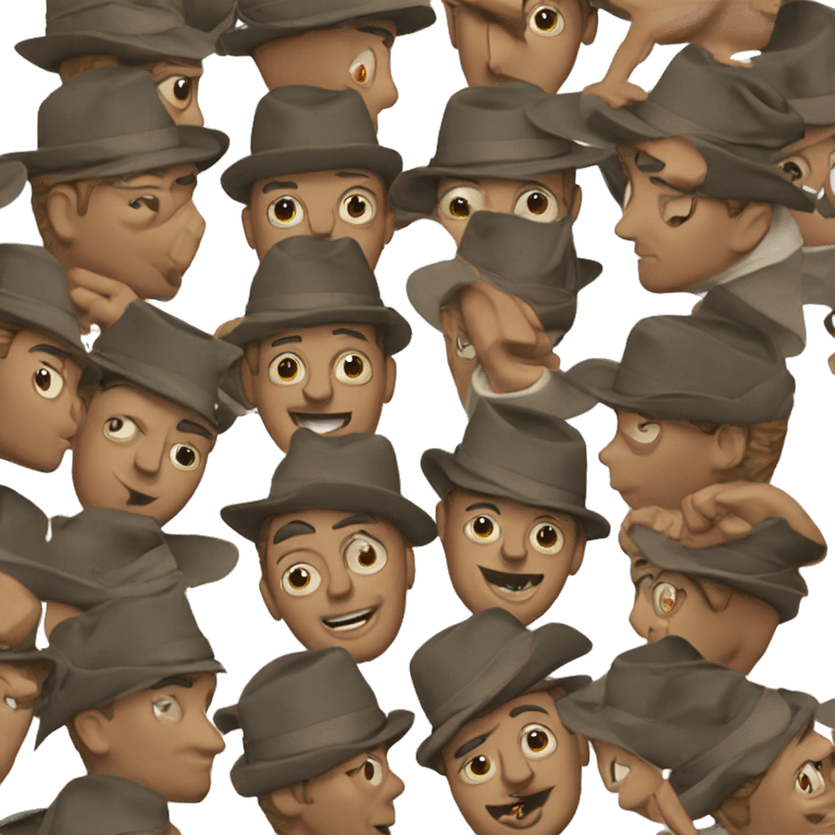 Man dancig with a hat emoji