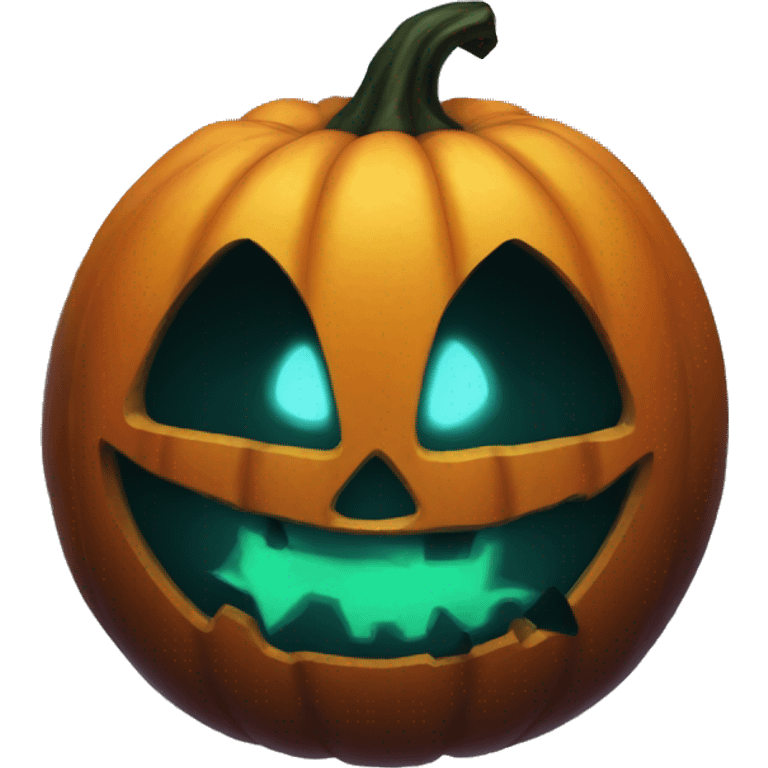 Scary glowing Jack-o-lantern emoji