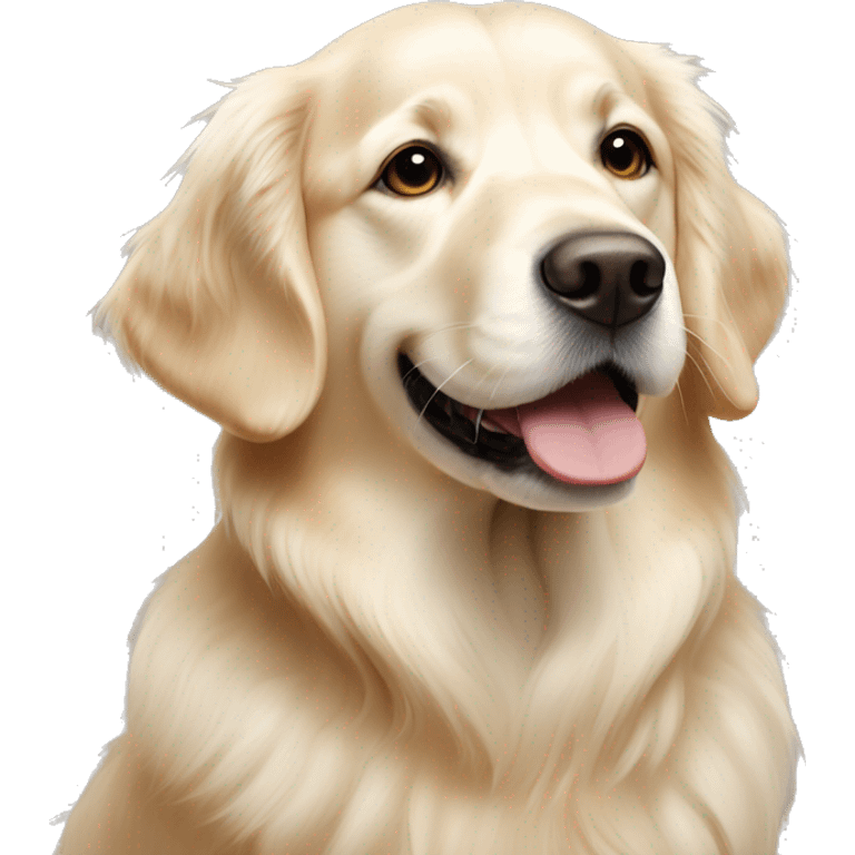 English cream golden retriever  emoji