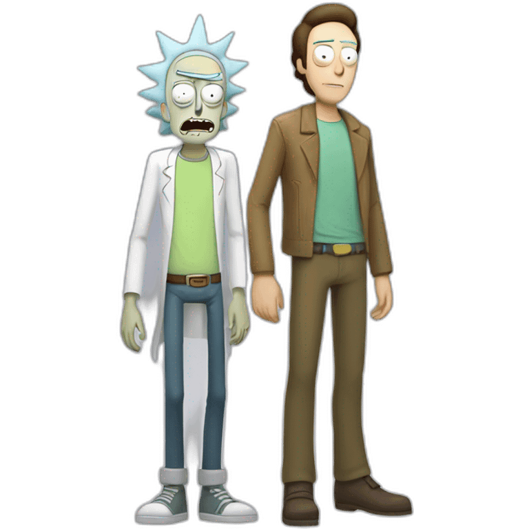 rick and morty together full body emoji