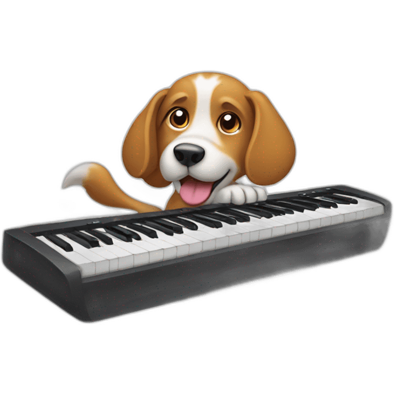 dog banging away at keyboard emoji