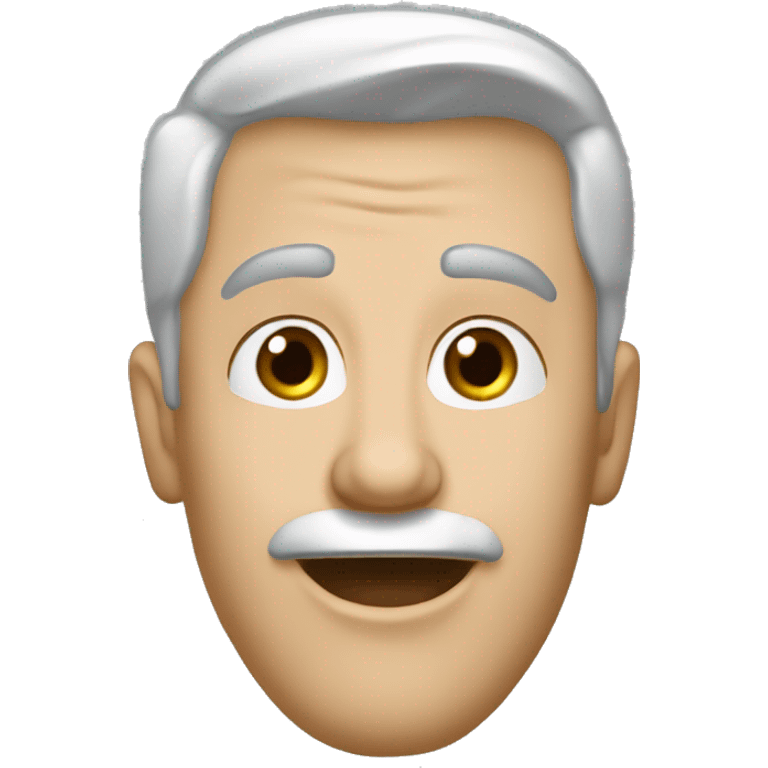 Белая собака, шпиц, радостная. emoji