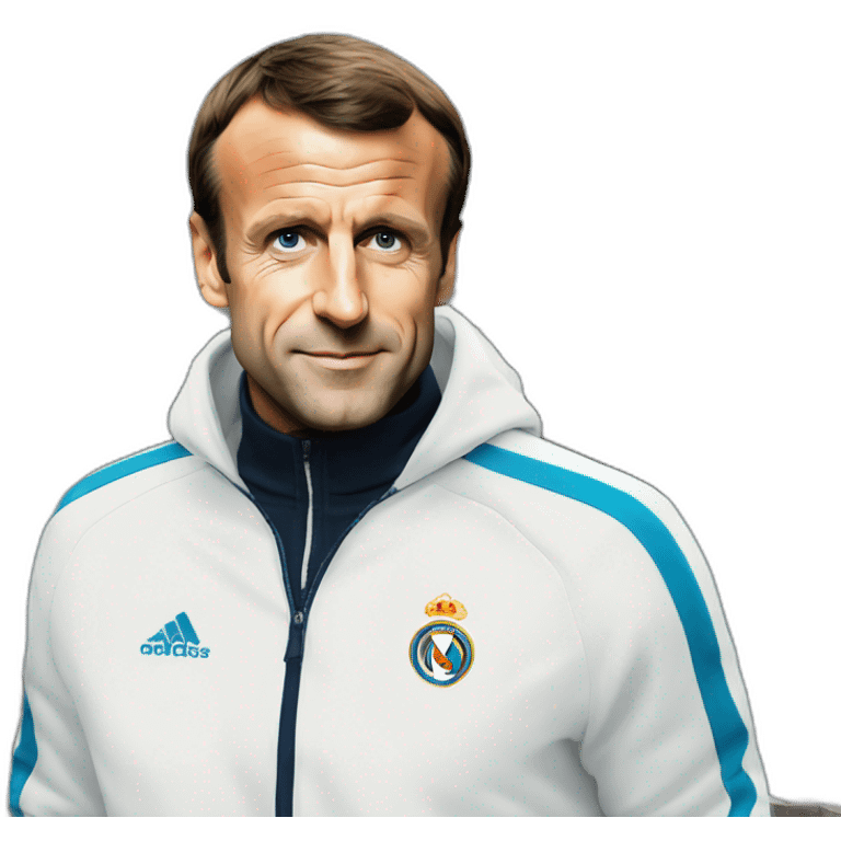 Emmanuel Macron in Marseille tracksuit emoji