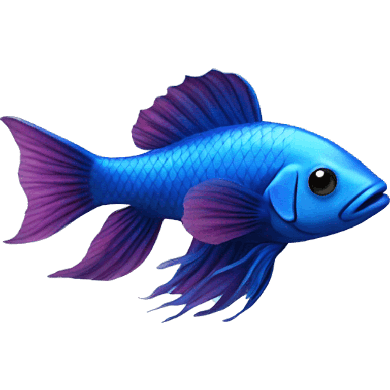 Blue beta fish emoji