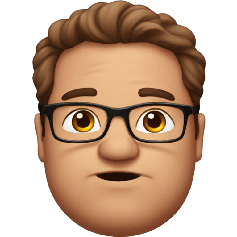 A brown-haired fat man with glasses sending a kiss emoji