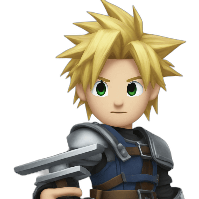 cloud strife with buster sword emoji