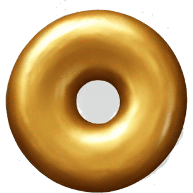 metal golden donut coin spinning emoji