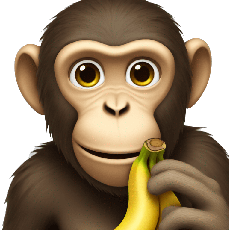 Monkey with a banana emoji